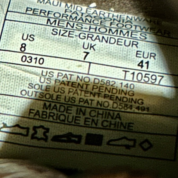 PATAGONIA Men's Maui Mid Corduroy Slip On Sz 8 GUC - Picture 9 of 16